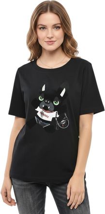 Dsquared2 Black Graphic Crew Neck T-Shirt