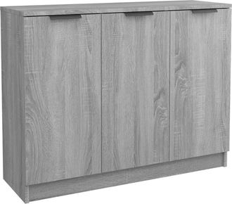 vidaXL Aparador De Madera Contrachapada Gris Sonoma 90,5x30x70 Cm Vidaxl