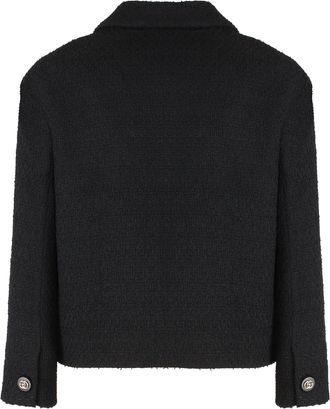 Gucci Womens Wool Blend Blazer Black Jacket