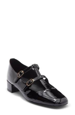 Jeffrey Campbell Filmstar Mary Jane Flat in Black Patent Gold at Nordstrom Rack, Size 8.5