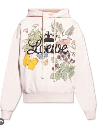 Loewe Pink Herbarium Embroidered Hoodie Size XS