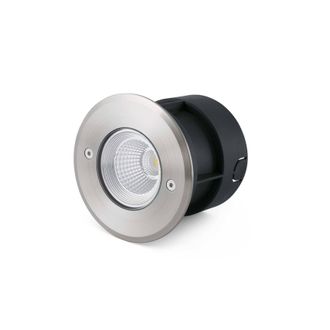 Netlighting Suria LED Outdoor Recessed Spotlight Narrow Beam Angle Matt Nickel IP67 in Grey