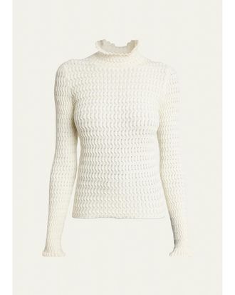 Proenza Schouler Juniper Textured High-Neck Sweater