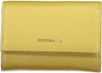 Coccinelle Metallic Soft Wallet - Dames - Portefeuilles - Groen - ONE Size - Leer - Accessoires