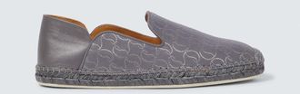Christian Louboutin Espadon leather-trimmed jacquard espadrilles
