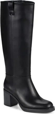 BareTraps Gretchen Faux Leather Wide Calf Knee High Boot in Black at Nordstrom, Size 8.5