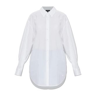 Emporio Armani Dames, Blouses & Shirts, Wit, Maat: XS Katoen