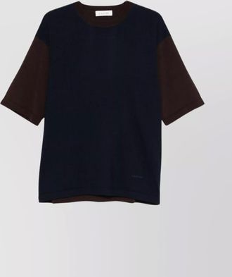 Lanvin color-block crew neck short sleeve top