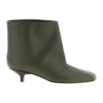 Vicini Schoenen, Dames, Groen, 39 1/2 EU, Leer, Cizin Enkellaarsjes
