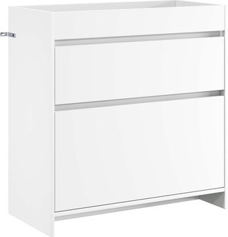vidaXL Gabinete De Ba&ntilde;o Debajo Del Lavabo Blanco 78,5 X 37,5 X 81 Cm Vidaxl