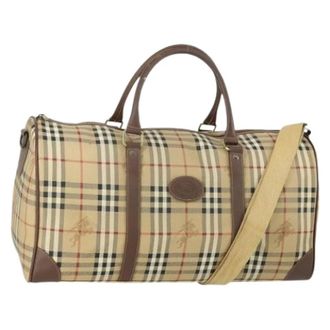 Burberry Pre-owned Weekend Bags, female, Beige, Size: ONE SIZE Pre-owned Vintage Boston Bag
