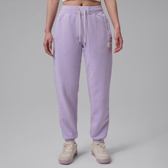 Nike Jordan Womens Jordan Brooklyn Fleece Pants in Purple | IQ2307-515