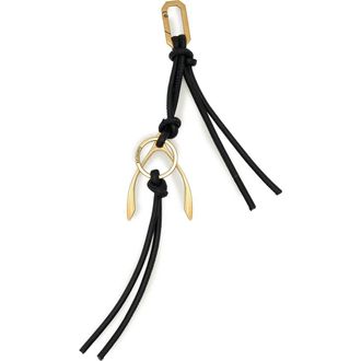 AllSaints Wishbone Bag Charm in Black/Gold at Nordstrom