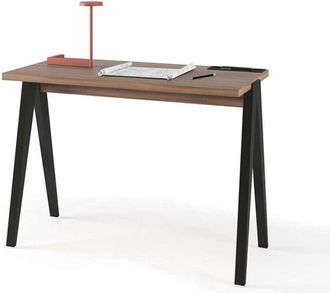 HERDASA Herdasa - Mesa Estudio Mod-629 Acabado Nogal/negro, 47x 107 X 78 Cm (fondo X Ancho X Alto)