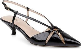 L'agence Adavi Pointed Toe Slingback Pump in Black Patent at Nordstrom, Size 6.5
