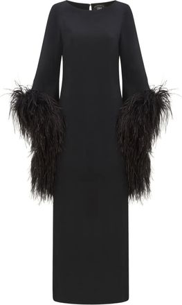 Taller Marmo Abito midi Del Lago con decorazione - Nero