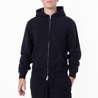 Burberry Equestrian Knight Patch Zip Hoodie, Size XX-Small