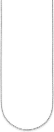 Diamond2Deal 18K White Gold Rhodium-plated Polished 1.5mm Solid Cable Chain Necklace