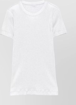 Brunello Cucinelli ribbed cotton blend round neck t-shirt