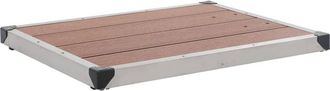 vidaXL Plato De Ducha De Jard&iacute;n Wpc Acero Inoxidable Marr&oacute;n 80x62 Cm Vidaxl