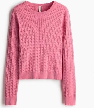 H&M Cable-knit Jumper in Pink at Nordstrom, Size X-Small