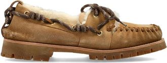 Golden Goose Cruise Tank Zool met Bontvoering - Dames - Bootschoenen - Bruin - 39 EU - Leer - Schoenen