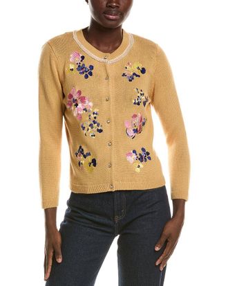 Tyler B&ouml;e Tyler B&ouml;e Flora Embroidered Wool-Blend Cardigan