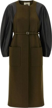Fendi Mujer, Abrigos, Verde, Talla: S