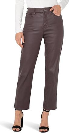 Liverpool L.A. Kennedy High-rise Crop Straight Pants Womens Clothing Raisin : 12 28, Cotton/Rayon/Spandex