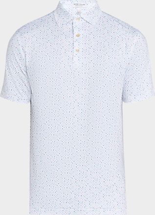 Peter Millar Mens Cocktail Garnish Performance Jersey Polo