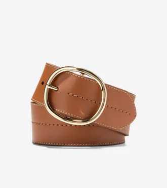 Cole Haan Womens Laced Centerbar Belt - Brown Size Medium