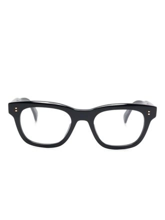 Dunhill wayfarer-frame glasses - unisex - Acetate - 51 - Black