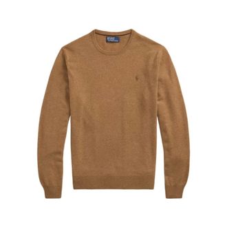 Polo Ralph Lauren Round-neck Knitwear, male, Beige, Size: S Abidjan Crewneck Sweater