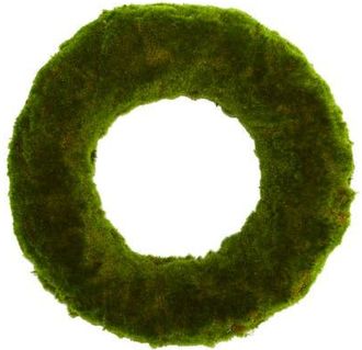 Nearly Natural 18-in Moss Artificial Wreath in Green at Nordstrom