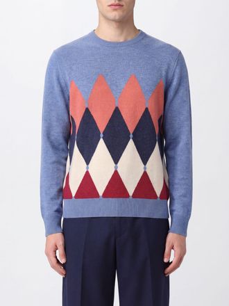 Ballantyne Argyle Pattern 100% Cashmere Crew-Neck Jumper