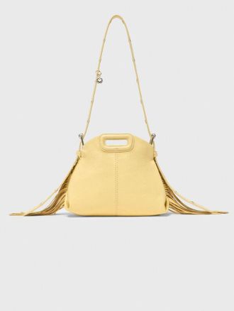Maje Matte Crackle Miss M Mini Bag - Yellow - Maje