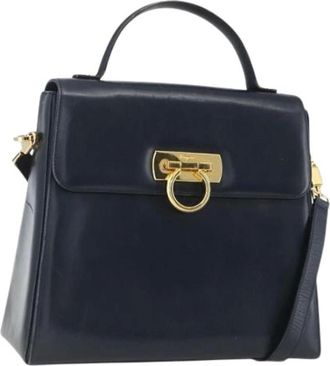 Ferragamo Pre-owned Handbags, female, Blue, Size: ONE SIZE Pre-owned Handbag
