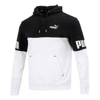 Puma Power Logo Printing Colorblock Sports Black 670937-01