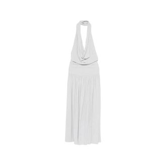Aya Muse Draped Halterneck Gown - female - Aya Muse - Gowns - Gray - XS - Dresses