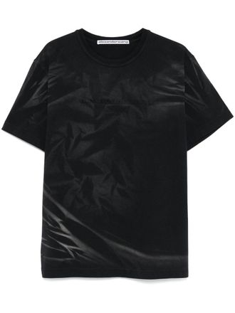 Alexander Wang Logo T-Short With Crinkled Wash Effect