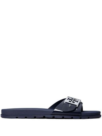 Tory Burch buckle slide - women - Other fibres - 10 - Blue
