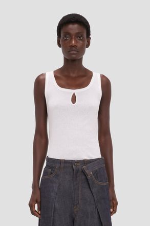 Victoria Beckham Split Tank Top In White XS