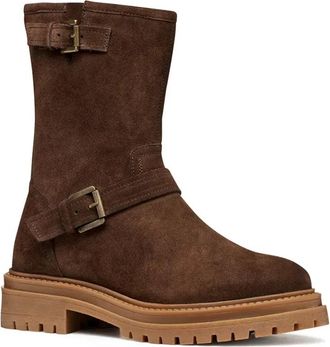 Geox D Iridea - Dames - Enkellaarsjes - Bruin - 38 EU - Leer - Schoenen