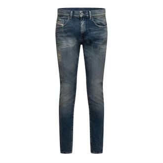 Diesel Mens 2019 D Strukt Slim Fit Jeans in Blue Denim - Size 32W/32L