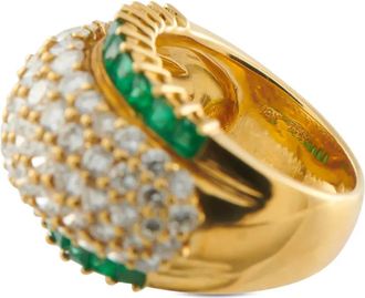 Luxury Bazaar Anello con diamanti e smeraldo - Oro