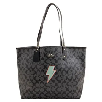 Coach Black Pvc Tote Bag (Pre-Owned)
