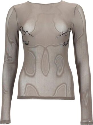 Jean Paul Gaultier Dames, Tops, Grijs, Maat: XS