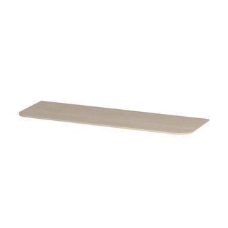 Bernacchini Concept R Wastafelblad - 140x45x1.2cm - tbv afgeronde onderkast - Keramiek - Travertin matt