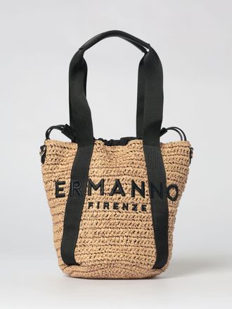 Ermanno Scervino Borsa a secchiello Ashley Ermanno Firenze in rafia crochet