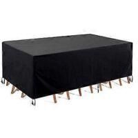 OEM Funda Rectangular Impermeable Para Mesa De Jard&iacute;n De 180 X 120 X 74 Cm, Lona Protectora 210d Resistente A Los Rayos Uv Para Mesa O Sal&oacute;n De Exterior -